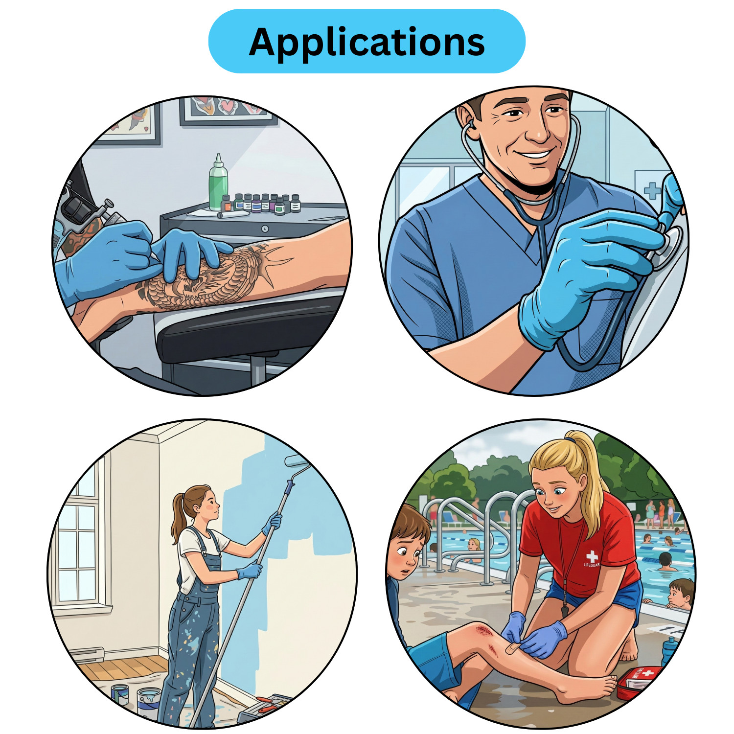 100-2000 Blue Nitrile 4 Mil Latex & Powder Free Exam Grade Disposable Gloves