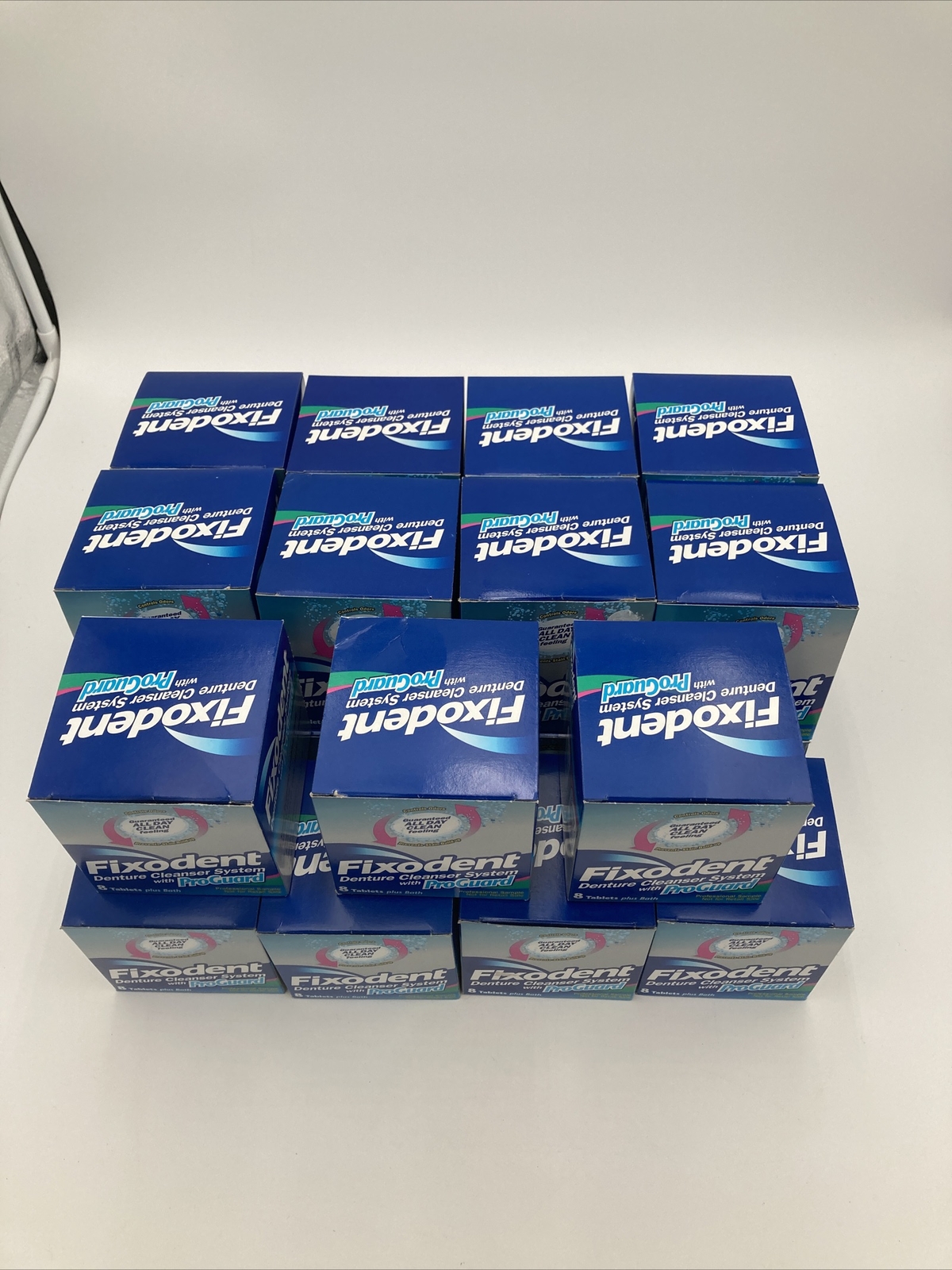 Lot of 22 Fixodent Denture Cleanser System with ProGuard w 8 Tablets & Bath New