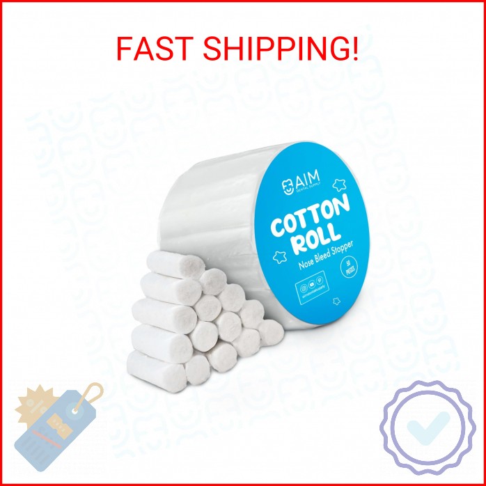 Dental Cotton Rolls – Nose Bleed Stopper – Nose Bleed Plugs for Kids or Adults –