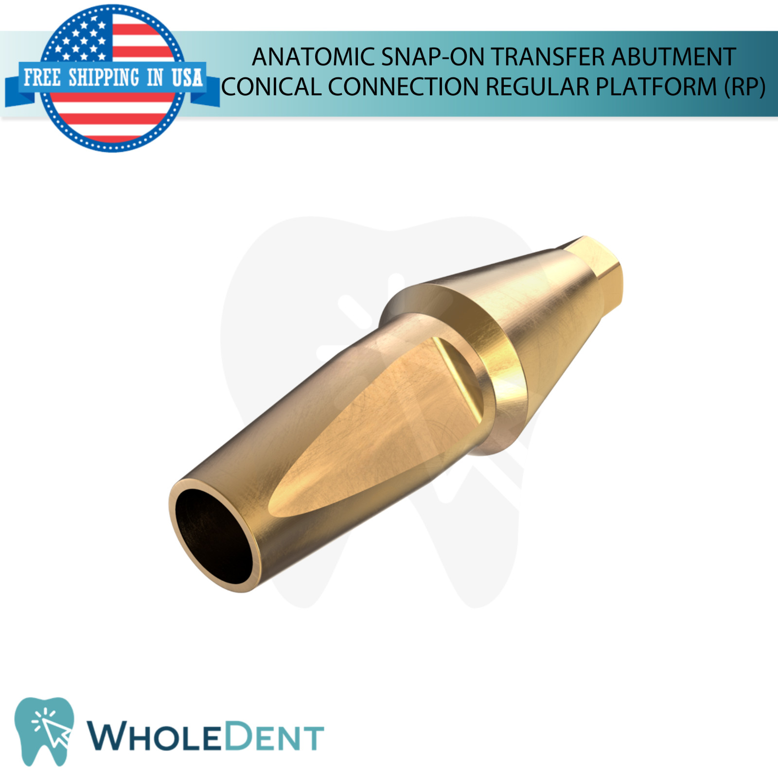 10x Dental Anatomic Snap-on Transfer Prosthetic Conical Hex 2.65mm RP Impression