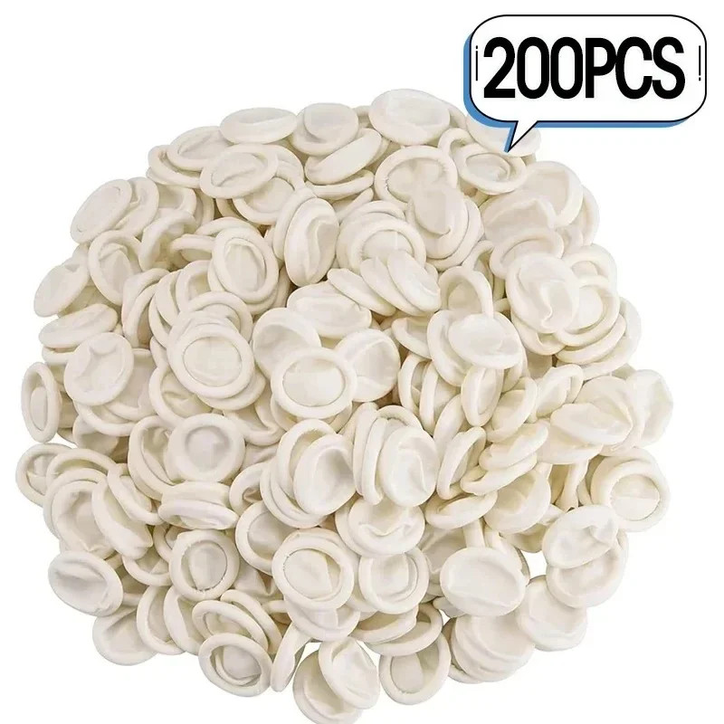 White Latex Finger Cots Dust-Free with Anti-Static Fingertip Protector Gloves Na