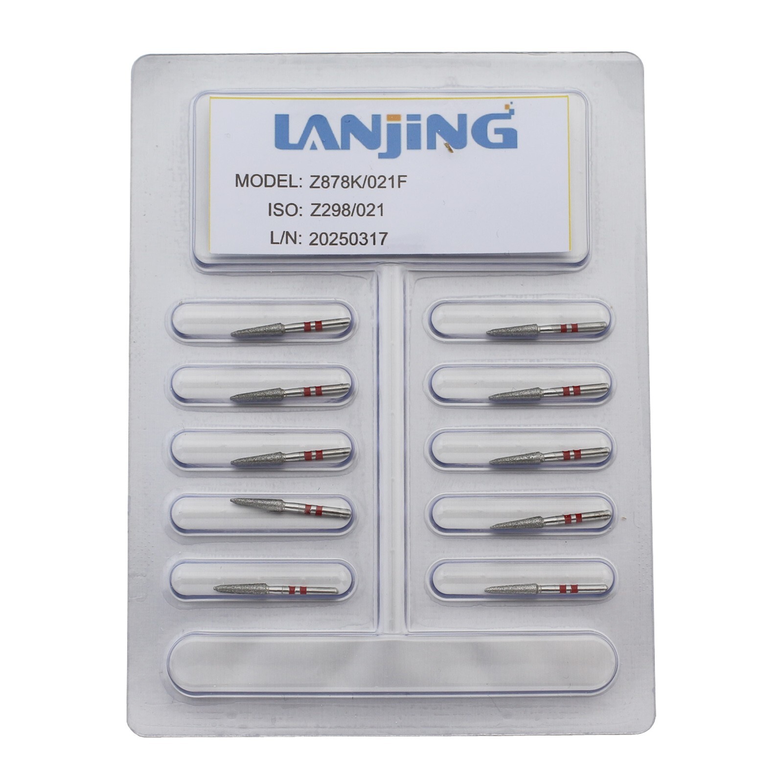 Dental Zirconia Diamond Burs Z878K/021 Fine Gingival Curettage FG Bur High Speed