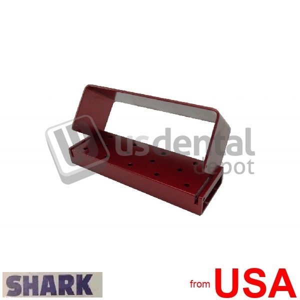 SHARK – Aluminum Burs Block Holder 13 holes RA RED 1 each 113766