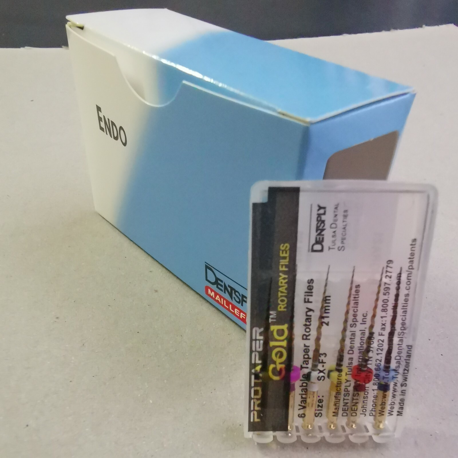 5×Protaper Gold Rotary Files 31mm SX-F3 Dentsply Tulsa Assorted Endodontics Endo