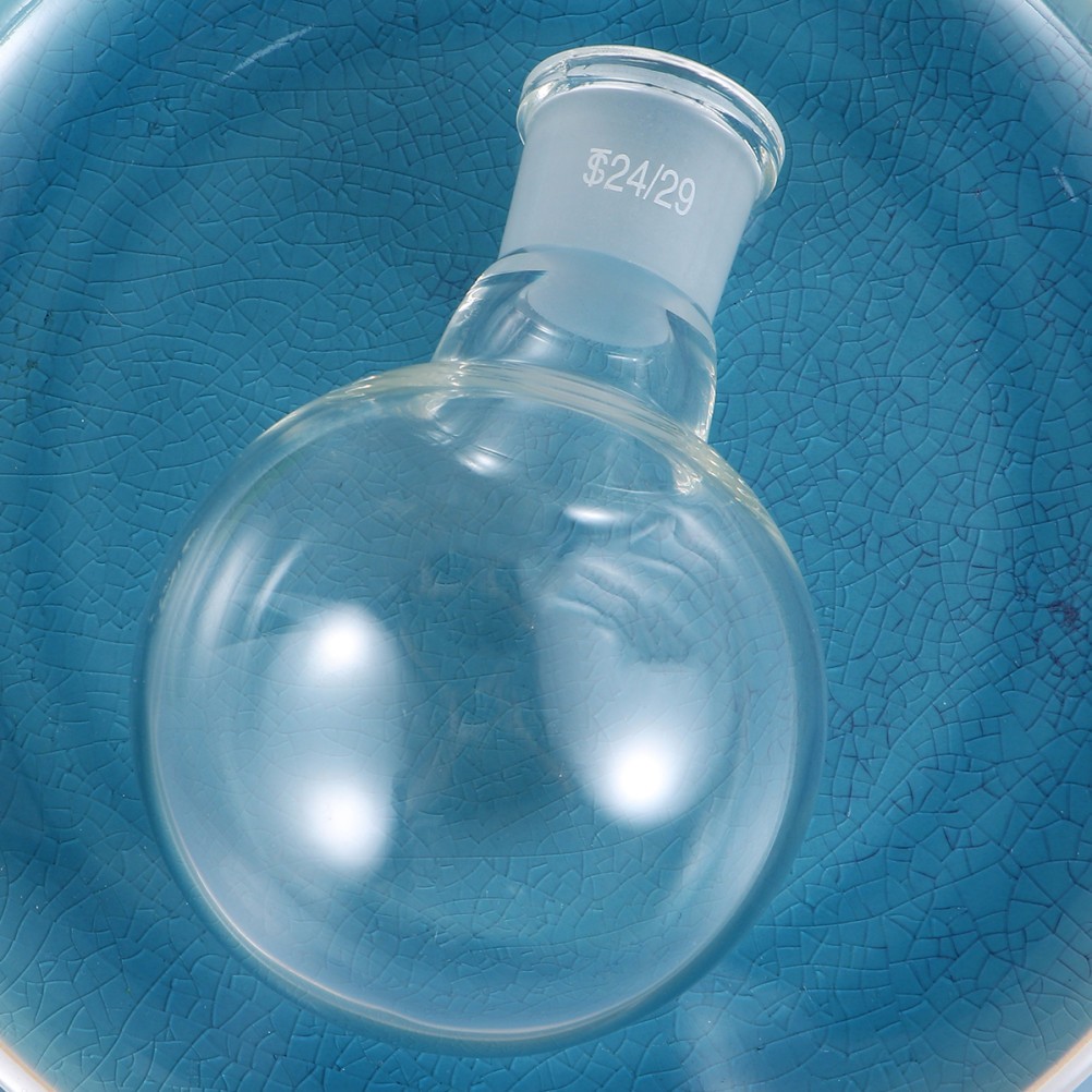 1Pcs Assorted Color Glass Flask Durable Single Neck Round Bottom for Lab Storage