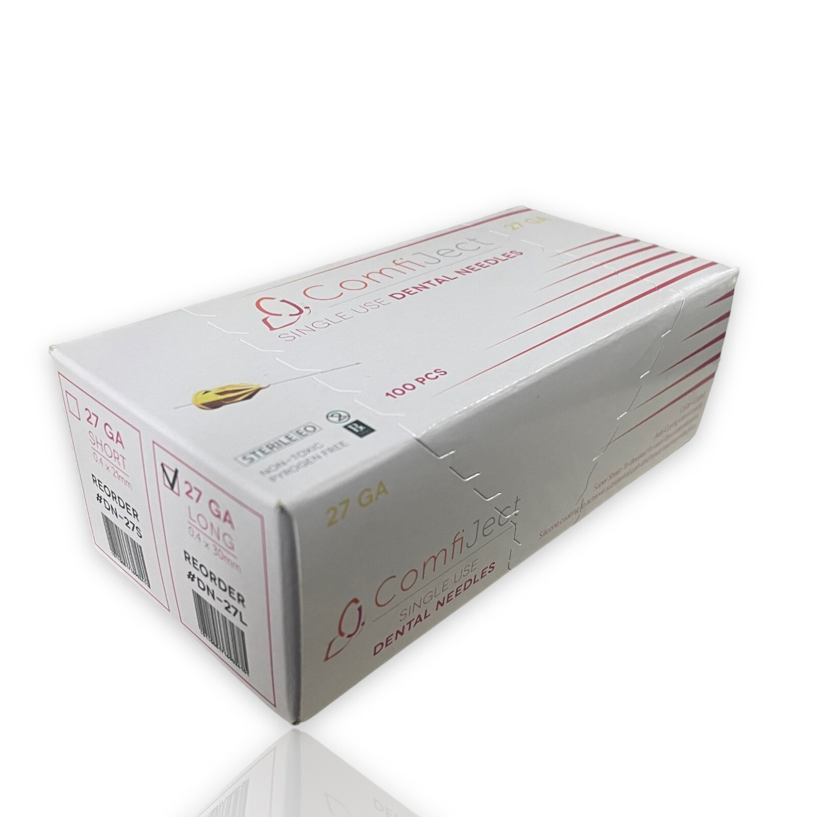 Dental Needle Plastic Hub Disposable 27ga Short 27ga Long 30ga S XShort 100pcs