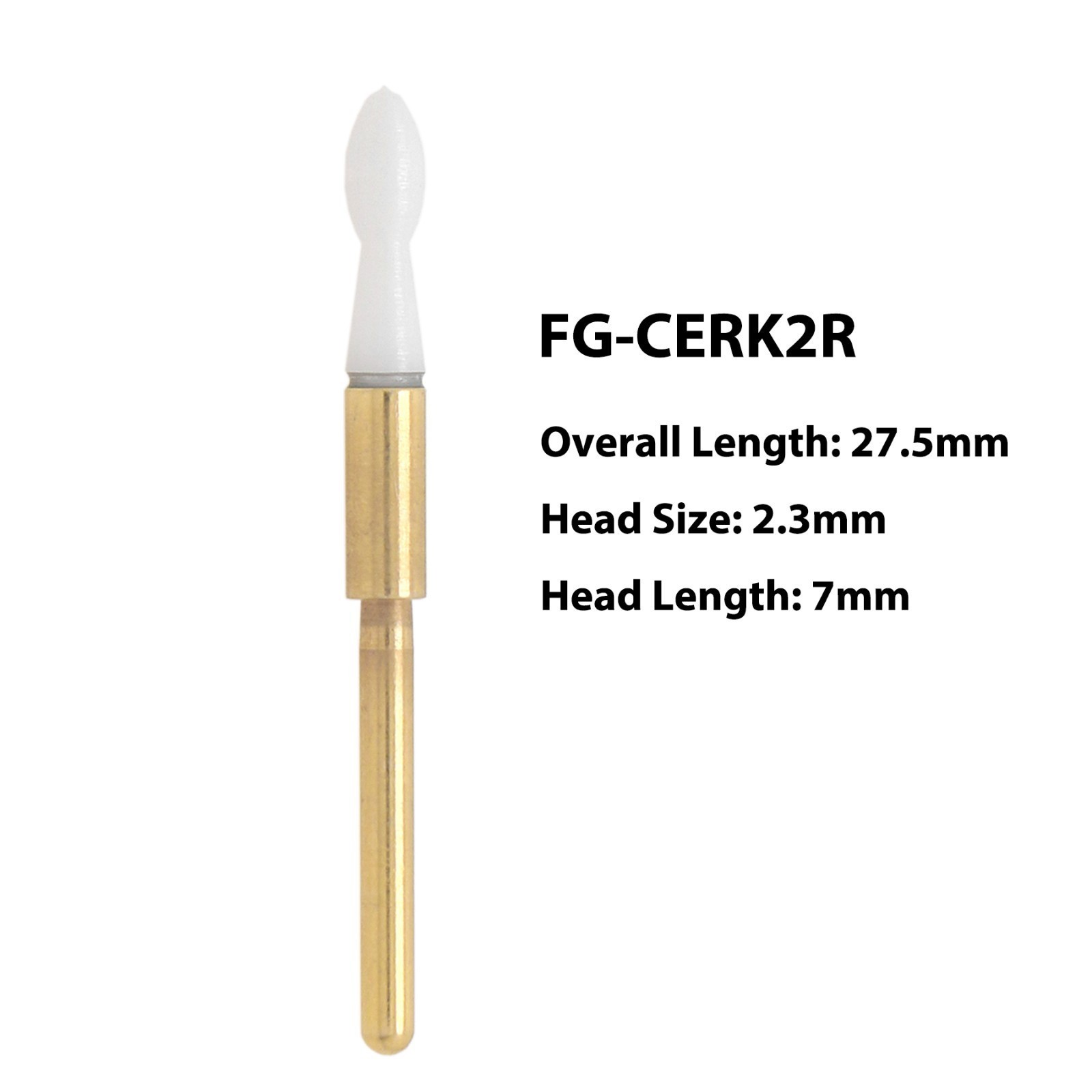 3PCS Dental Soft Tissue Trimmer Ceramic Bur For Gingival Gingivectomy FG 2.3mm