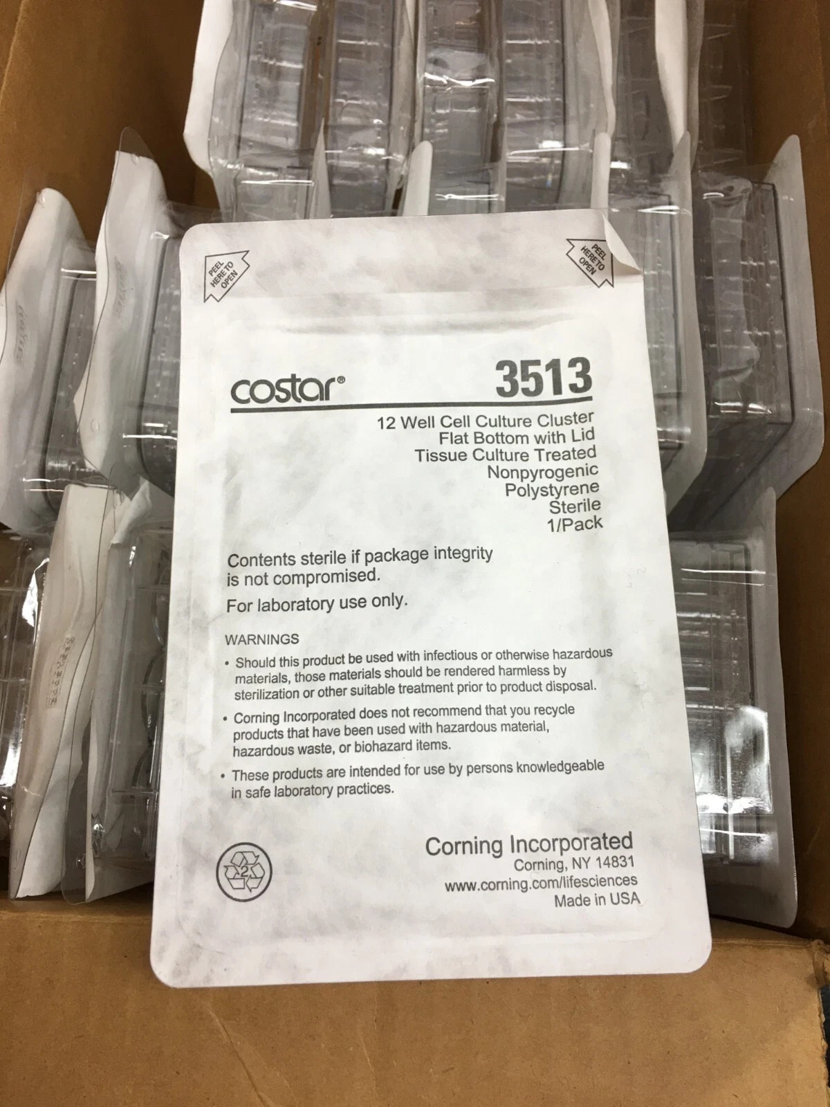 Corning Costar REF 3513 Cell Culture Plate Clear 12 Well Lot 23 Pieces