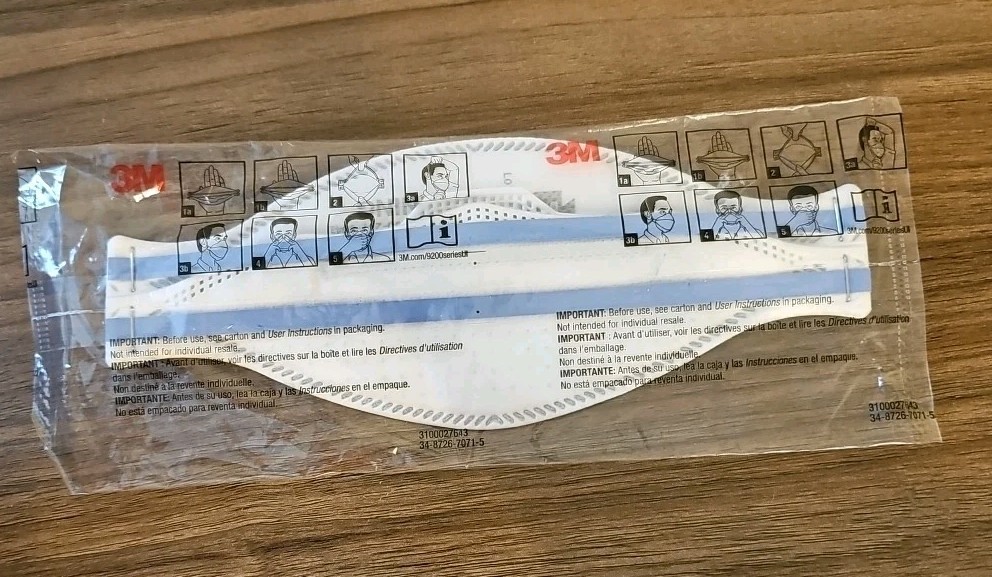 Individually Single Packed 3M Aura 9205+ NIOSH Mask White 4pk
