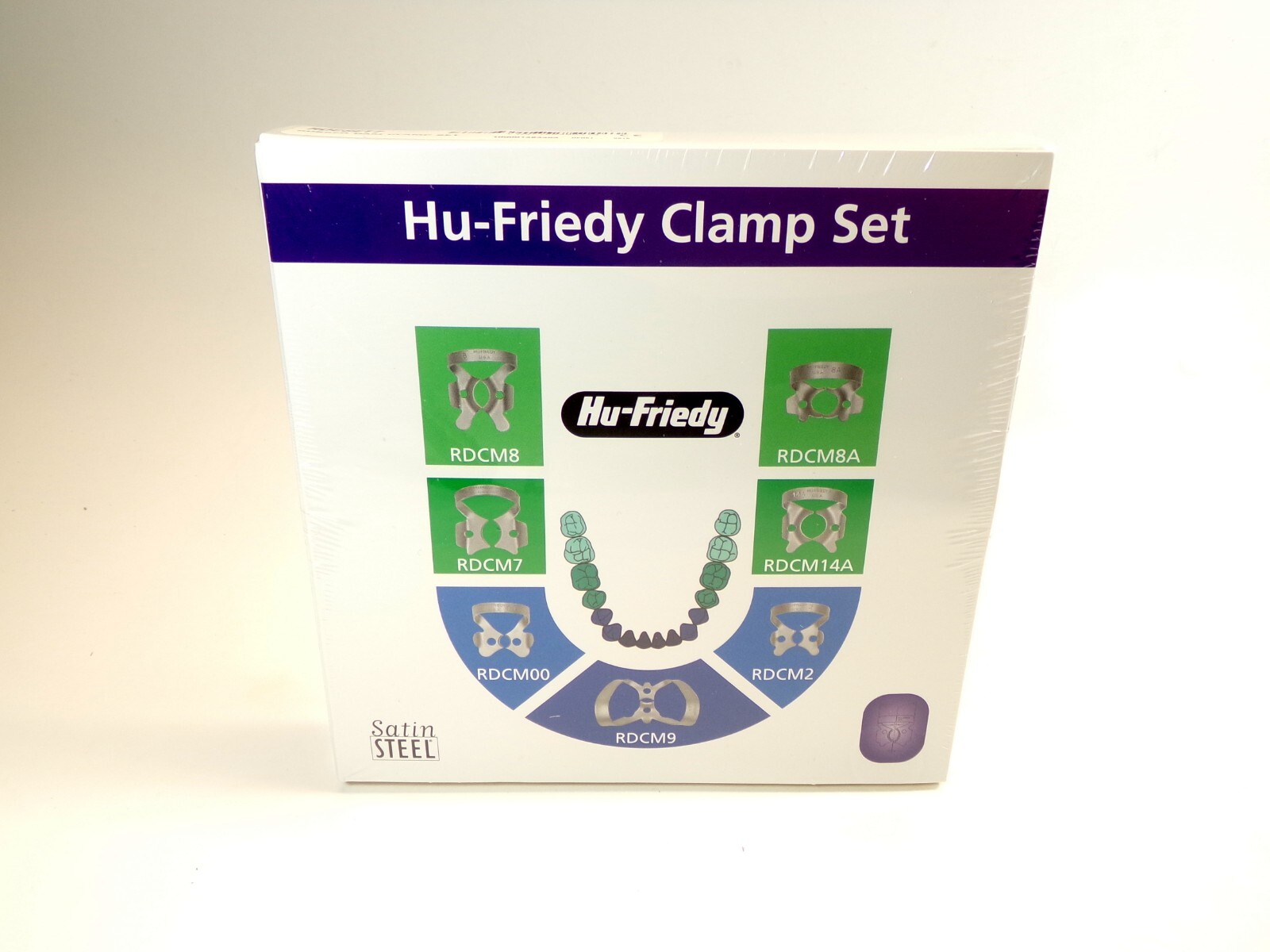 Dental Rubber Dam Clamp Set Kit 7 Pcs (00/2/7/8/8A/9/14A) RDCSET7 HU FRIEDY