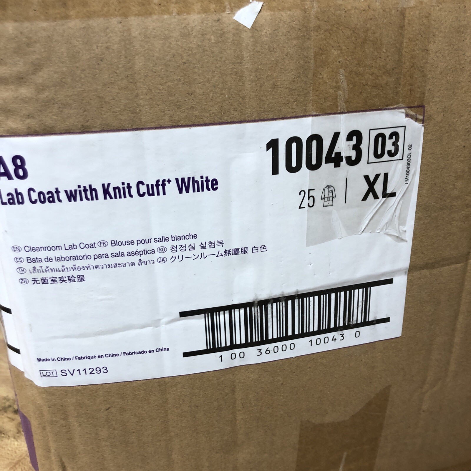 25 Pack Kimtech A8 Lab Coats With Knit Cuffs White Size XL New