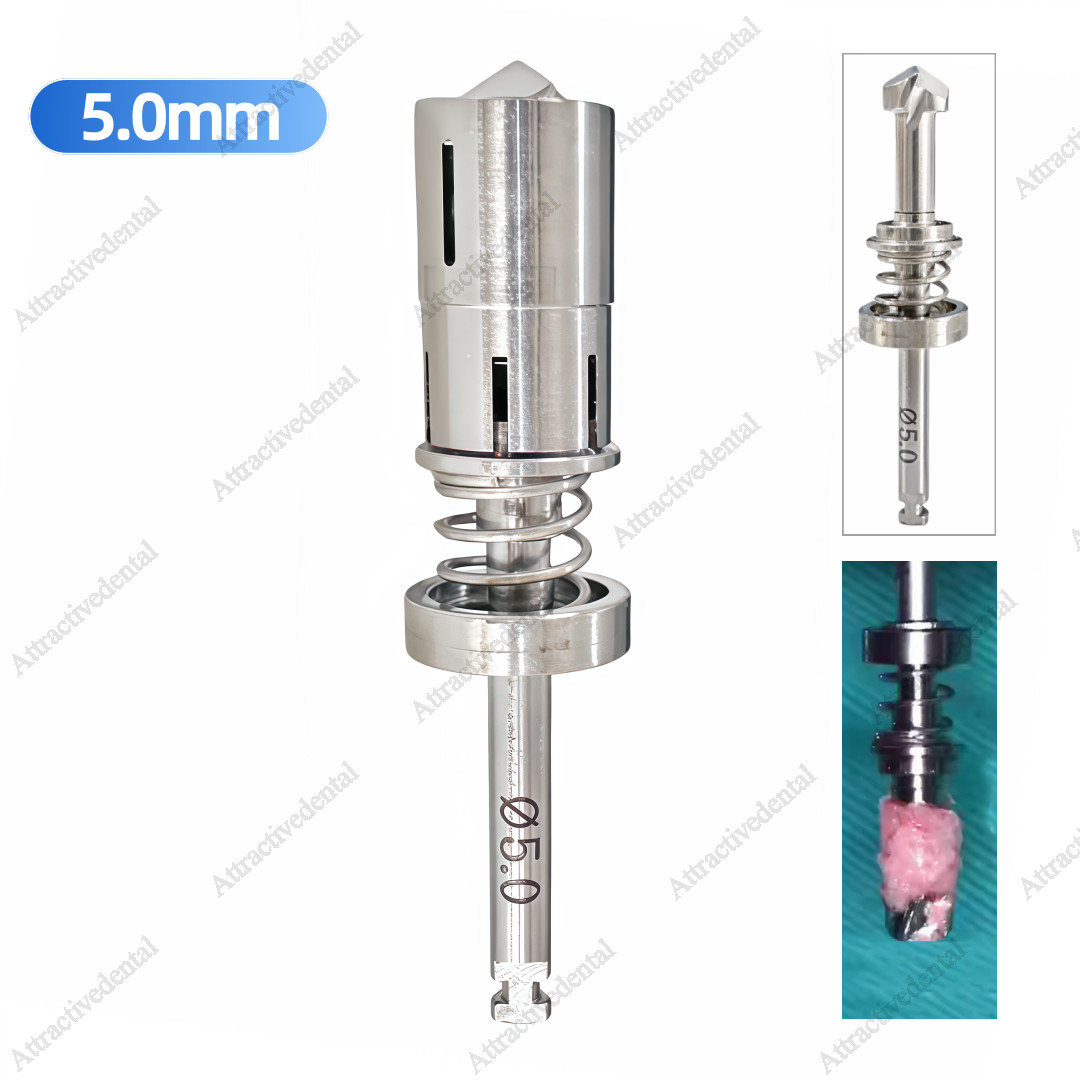 ⌀5.0mm Dental Autograft Drills Implant Spring Bone Harvest Drill Collector