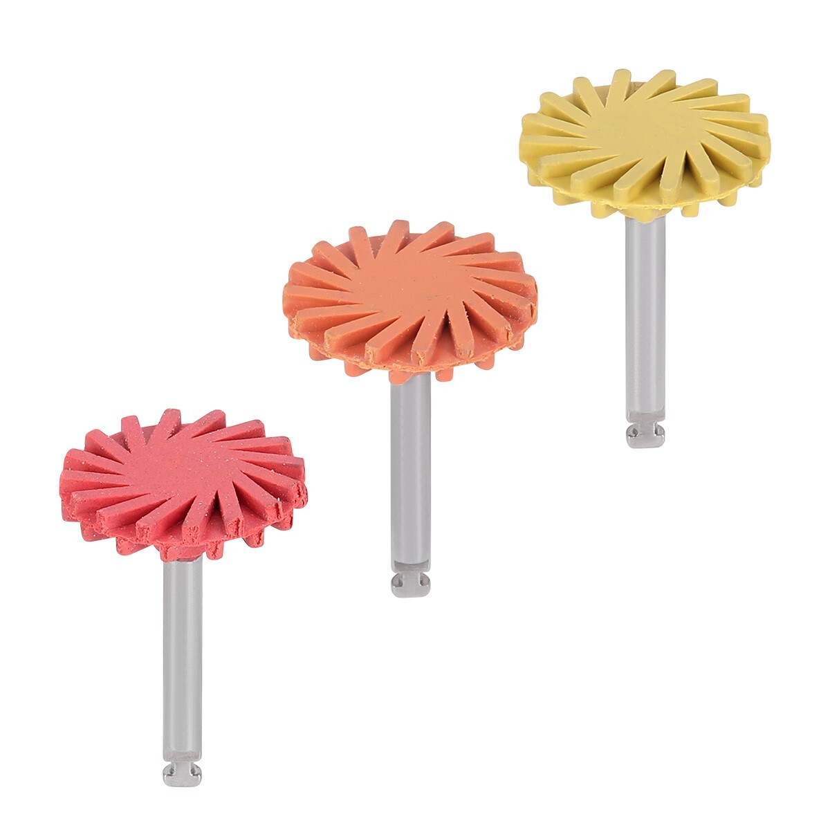 Dental Composite Ceramic Polishing Rubber Wheel Coarse/Medium/Fine RA 2.35mm