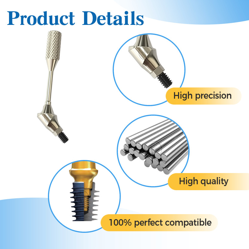 5 pcs 45º angled multi unit abutment compatible with Osstem TS platform Regular
