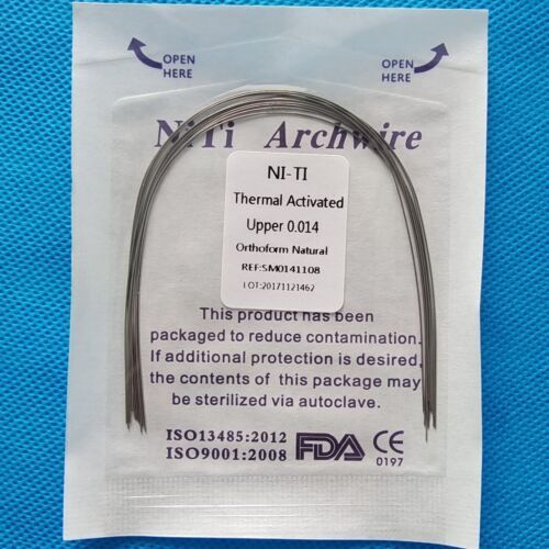 10Packs Dental Orthodontic Thermal Activated Niti Round Arch Wires Natural Form