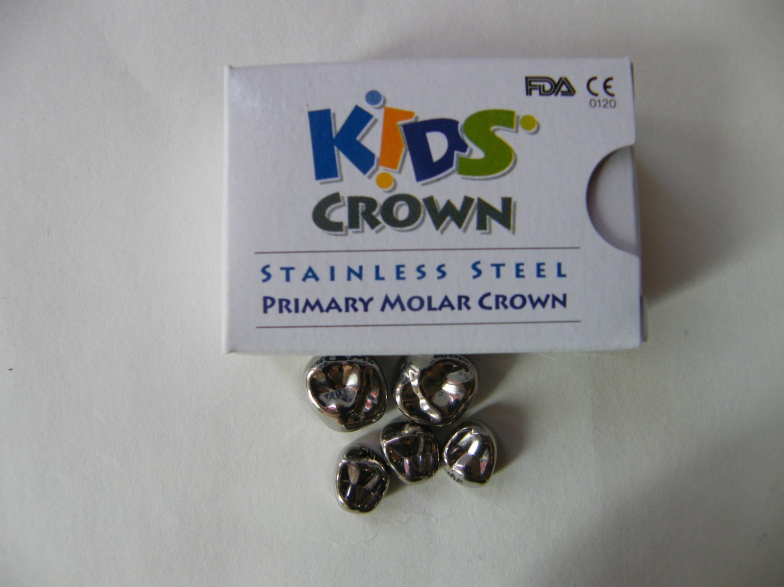 5pcs :Stainless Steel Primary Kids Crown Molar FDA, CE (refill) Made in KOREA