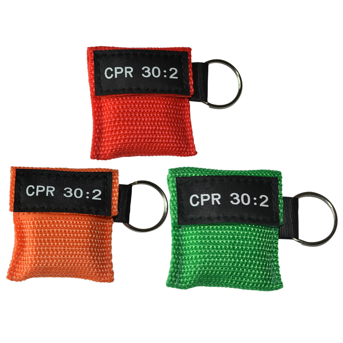 300pcs CPR Mask Random Color Keychain Pouch One-way Valve Respirater First Aid