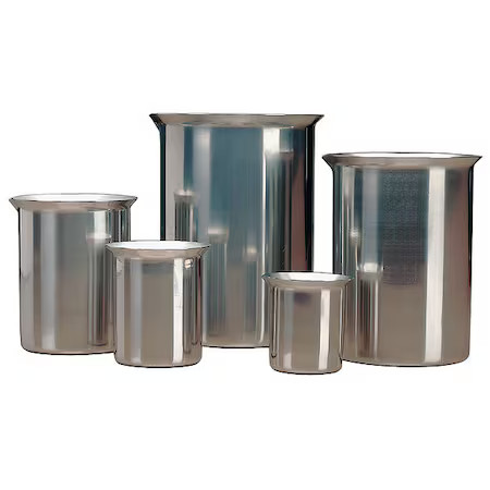 Beaker, Stainless Steel, Low Form, 2, 000 Ml / 67.628 Oz Capacity, 82000