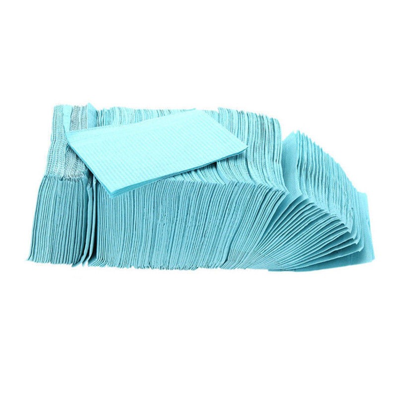 125 Pcs Dental Lab 4 Colors Disposable Medical Spa Towel Poly Tattoo Examination
