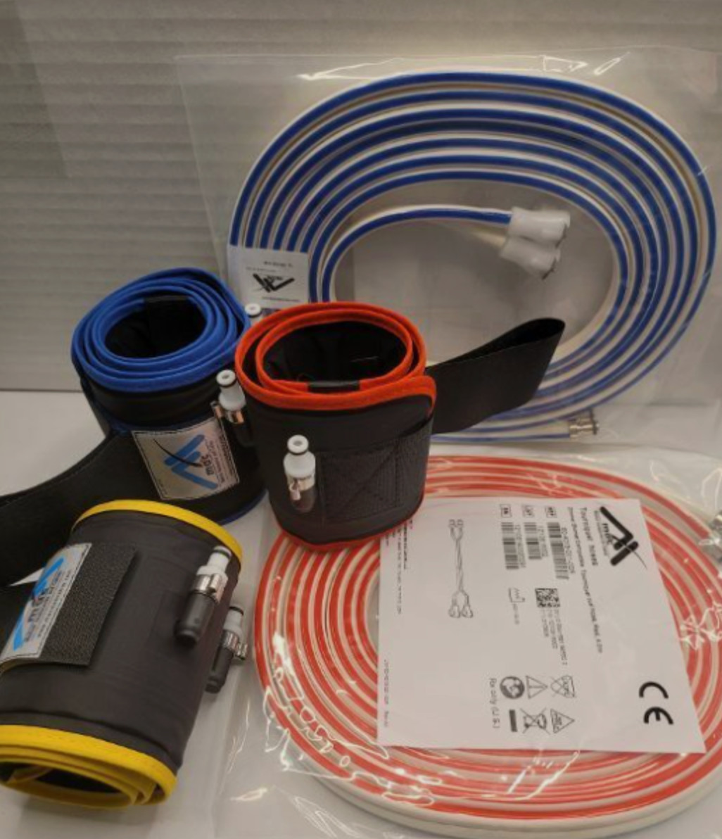 SETS OF (3) CUFFS (2) HOSES RED and BLUE Zimmer compatible tourniquet