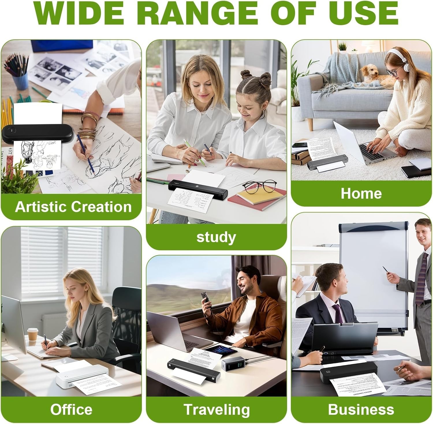 Papel Termico de Impresora Carta 8.5×11 Sin BPA Paquete de 300 Hojas Portatiles