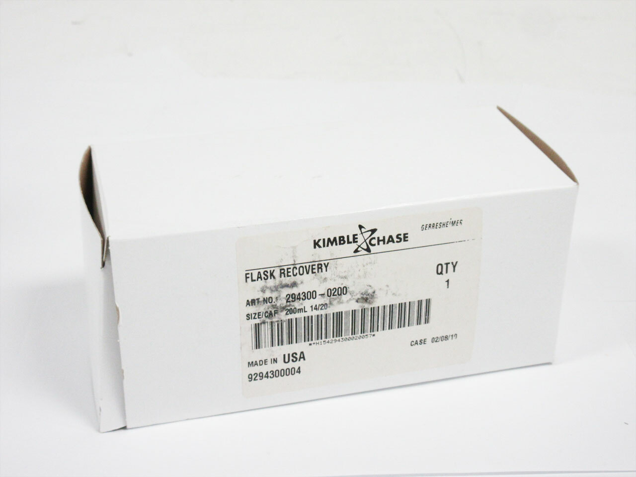 KIMBLE CHASE 294300-0200 KONTES 200ML HEAVY WALL RECOVERY FLASK 14/20 [ST] J