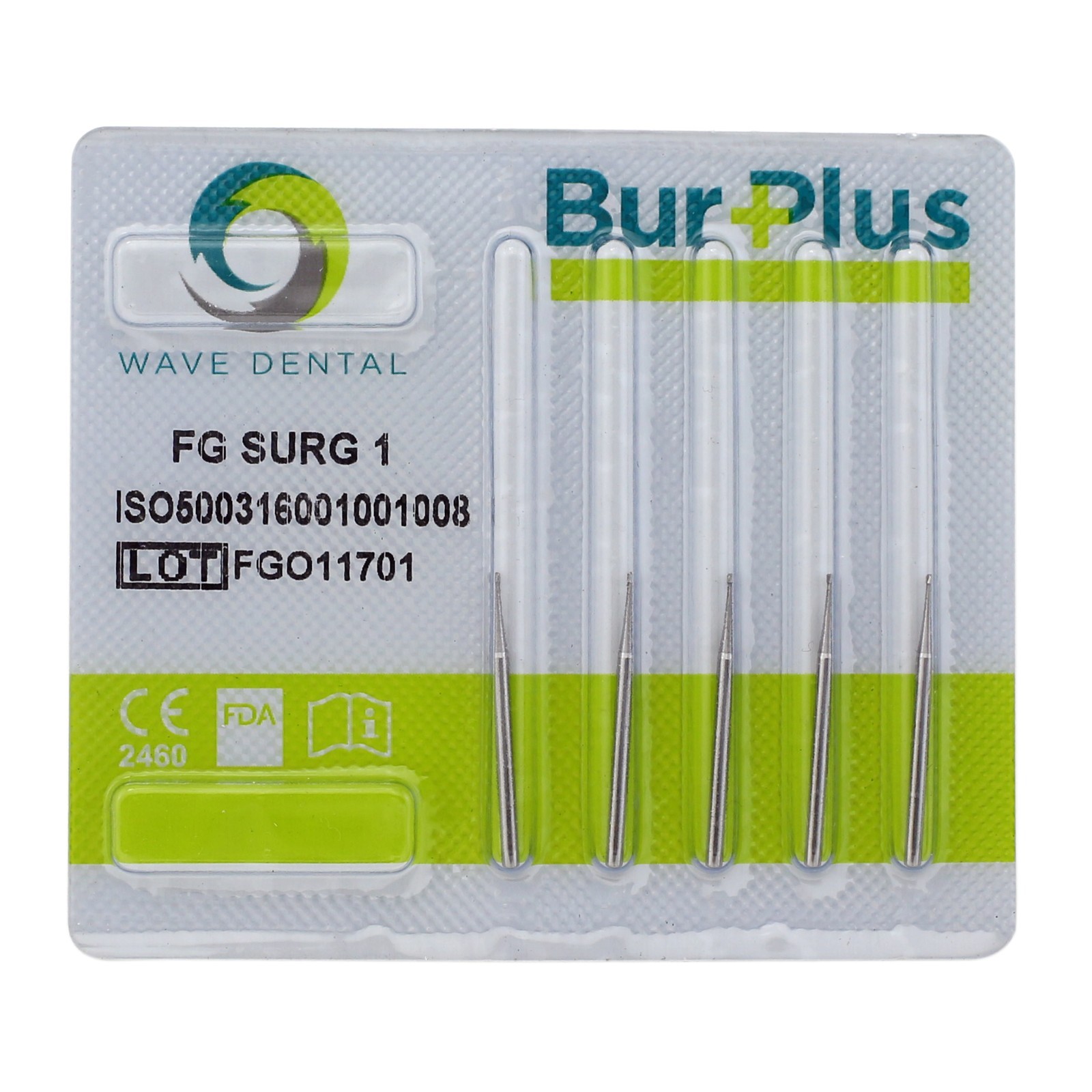 Wave Dental Surgical Bur Tungsten Carbide 25mm Length Round FG SURG 1 High Speed