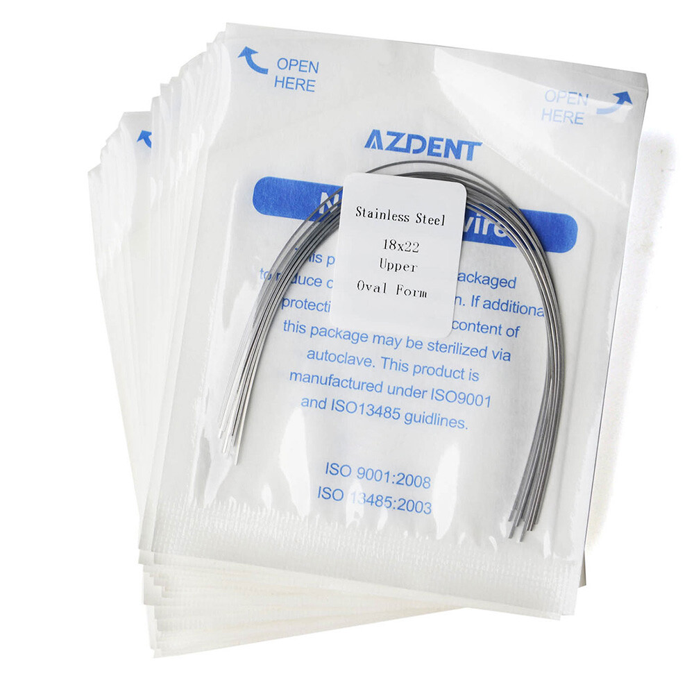 10PCS/KIT Dental Orthodontic Oval Stainless Steel Rectangular Arch Wires AZDENT
