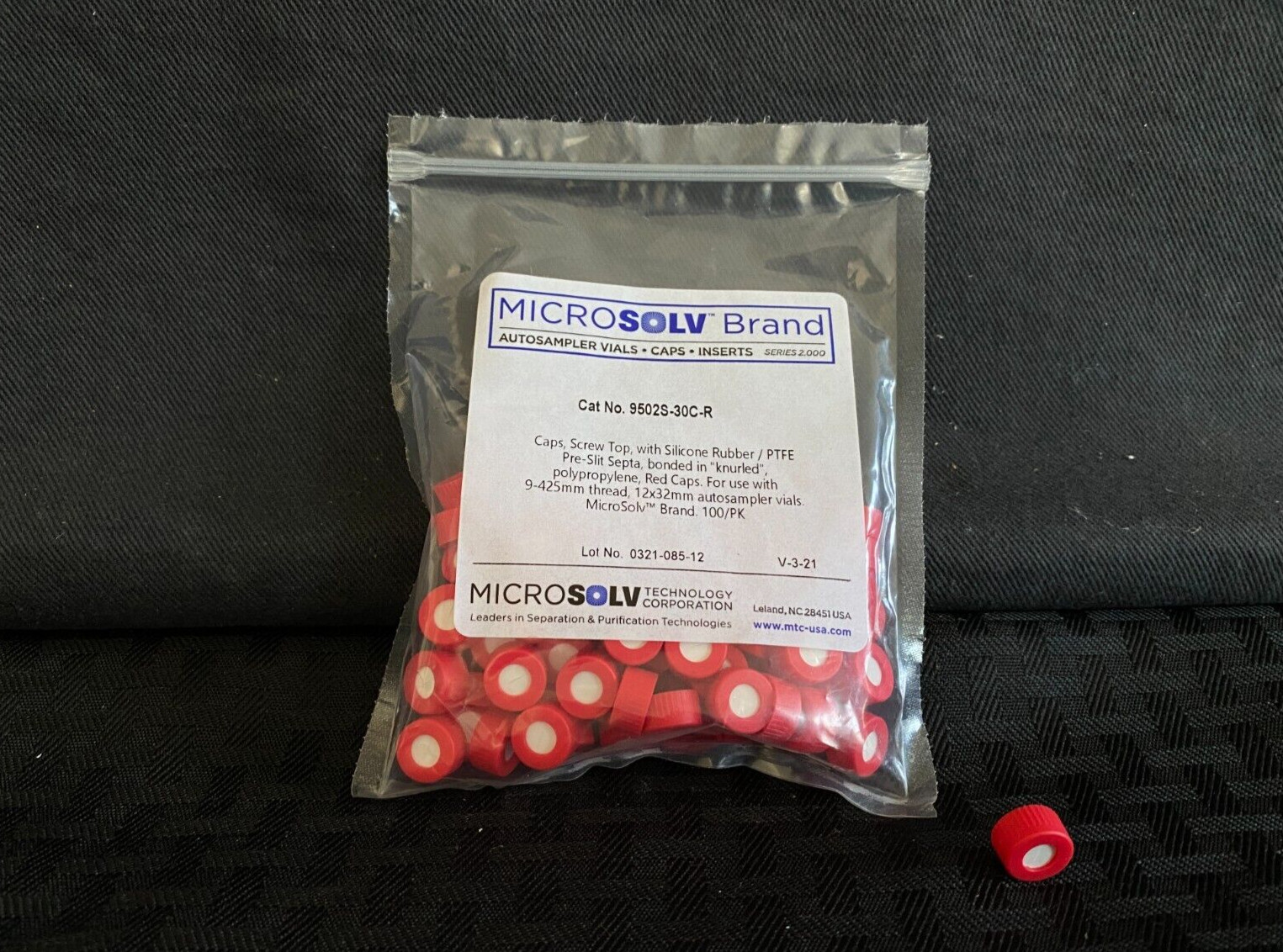 (92) NEW MICROSOLV PTFE Autosampler Vial 9-425mm Thread Screw Top 9502S-30C-R