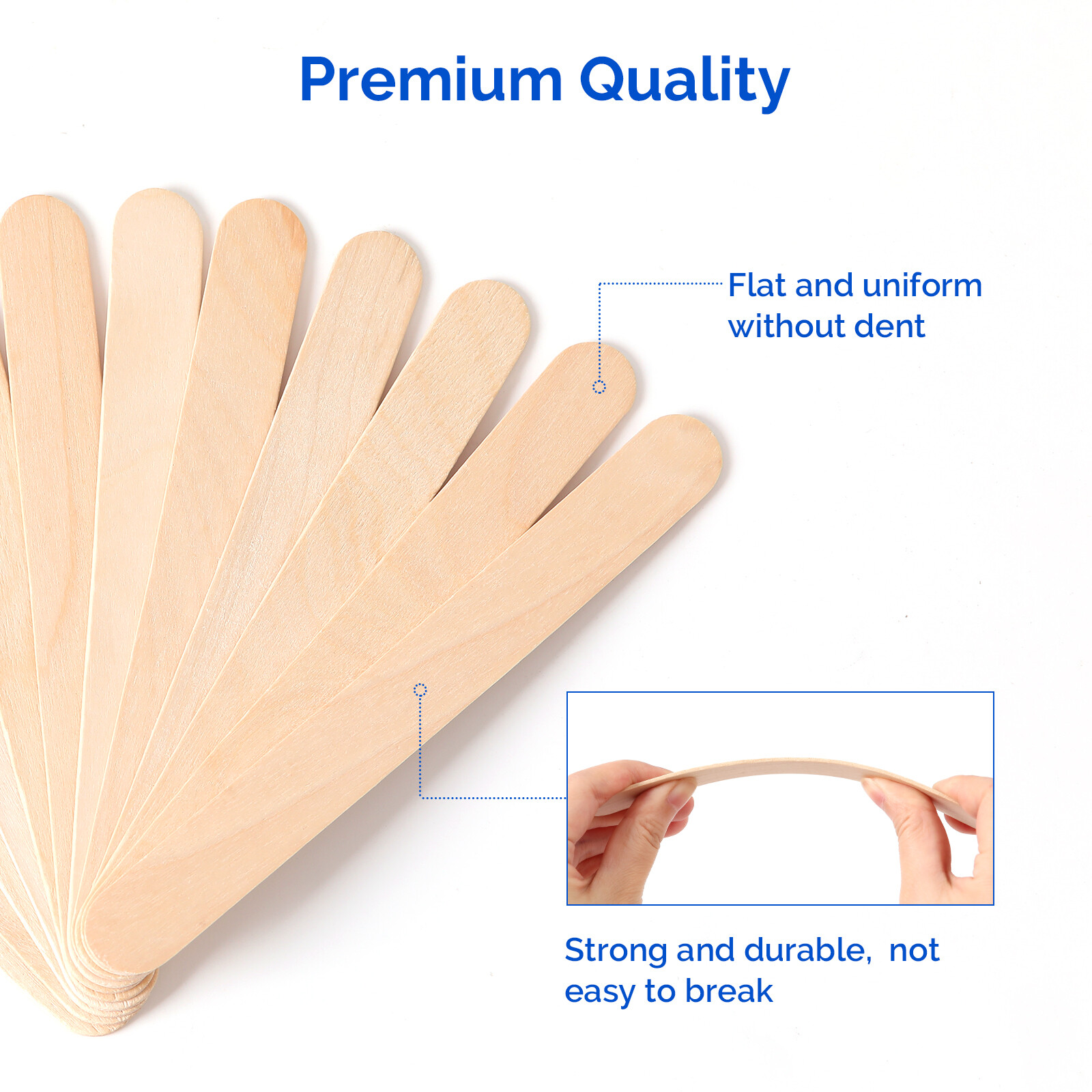 JMU Wooden Sterile Tongue Depressors Sticks 6» Senior Craft Tattoo Sticks 5000