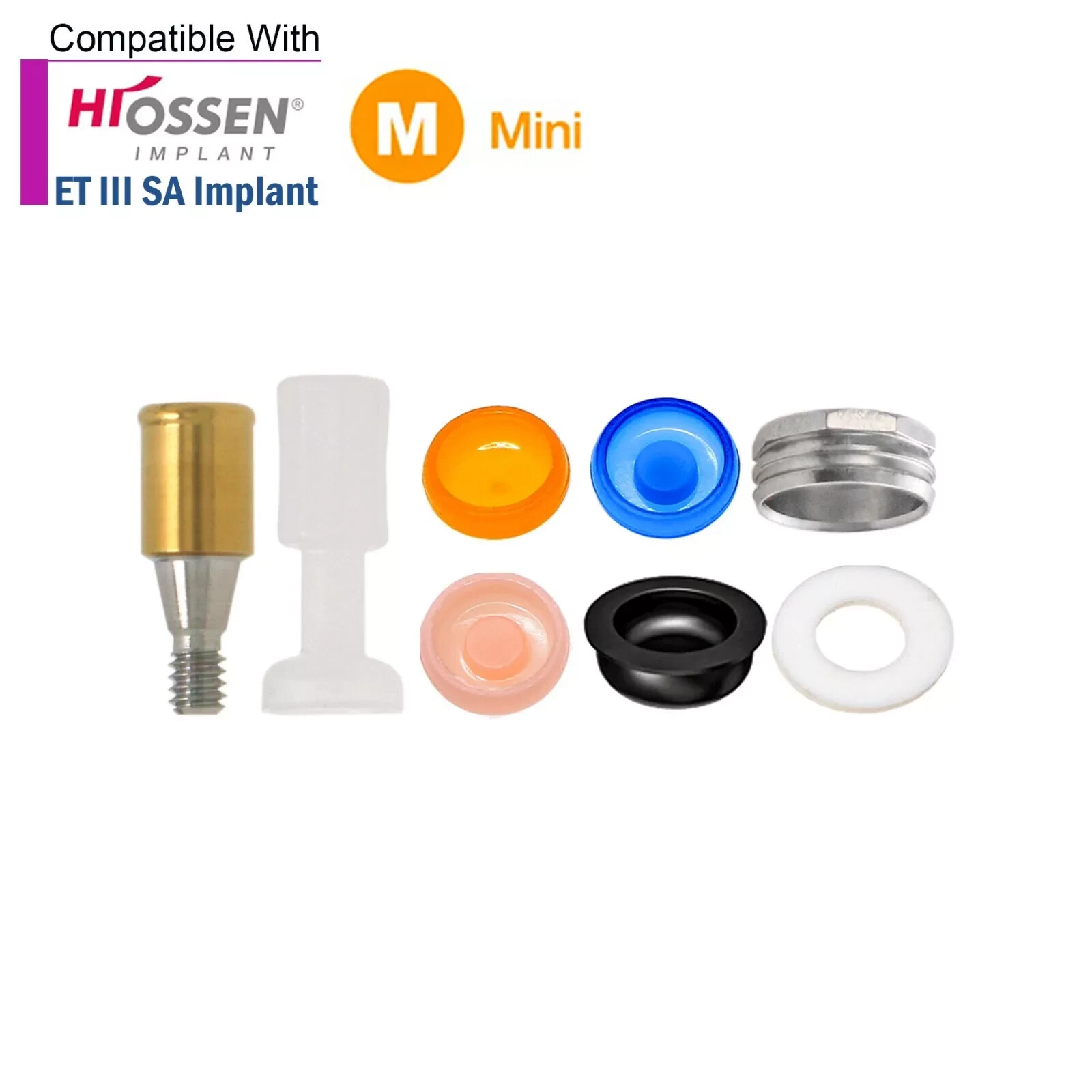 Hiossen ET Locator Overdenture Abutment Male Cap fit Osstem Mini/Regular Dio 3.7