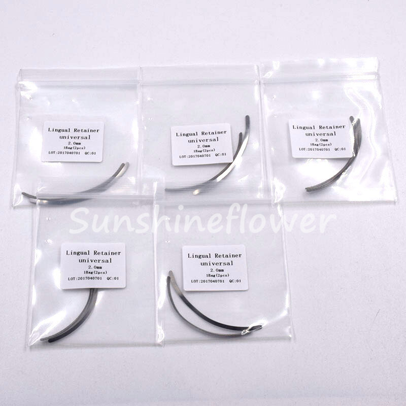 2pcs/Pack Dental Orthodontic Universal Lingual Retainers Mesh Base 1.2mm/2.0mm
