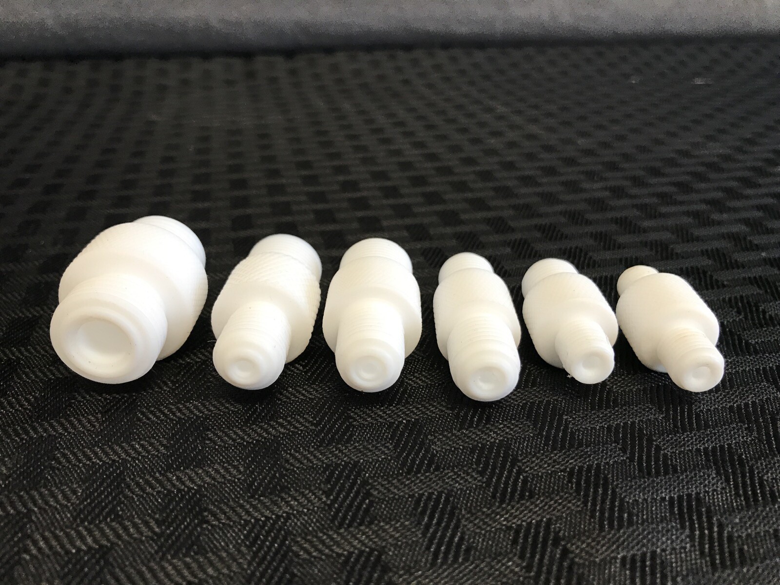 (6) Chromatography PTFE Threaded End Fitting Couplings Variety Sizes