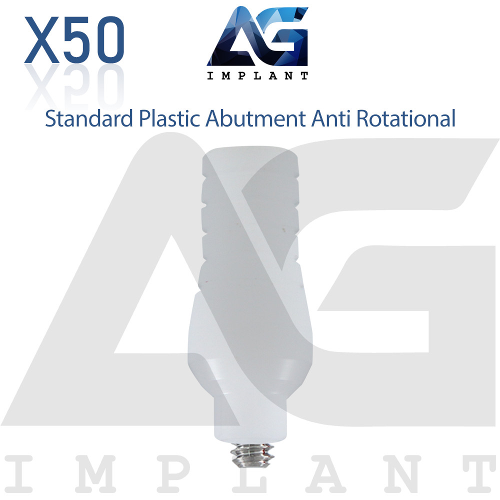50 Standard Plastic Abutment Anti Rotational Prosthetic System Int Hex 2.42