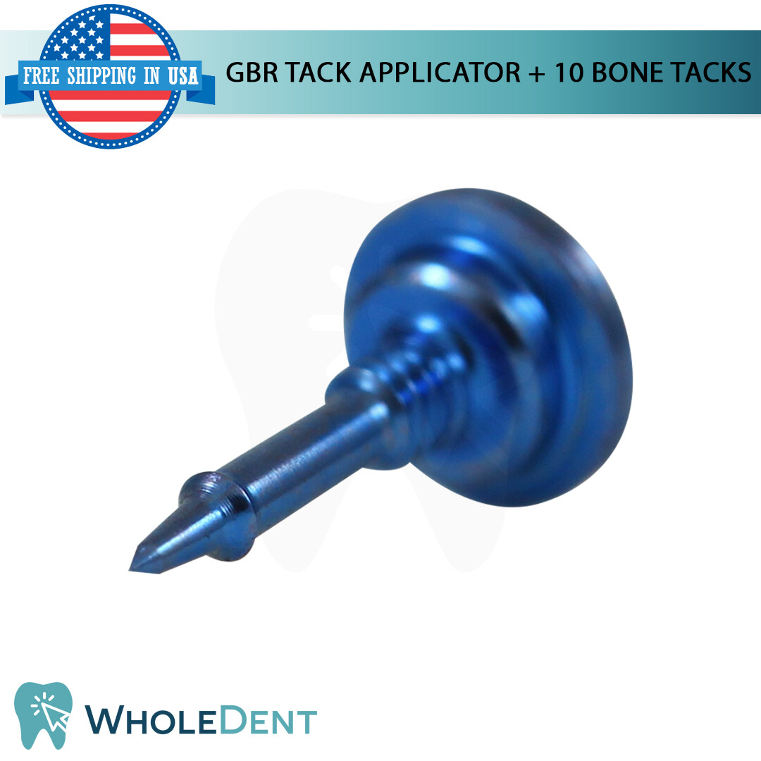 GBR 10x Bone Tack + Applicator Set Mesh Membrane Fixation Tac, Dental Implant