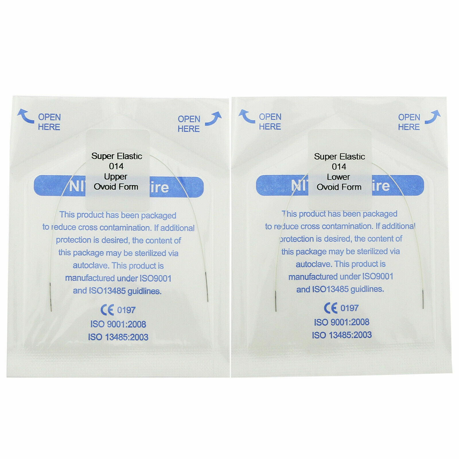 Dental Ortho Super Elastic Niti Arch Wire Rectangular/Round White/Teeth Color