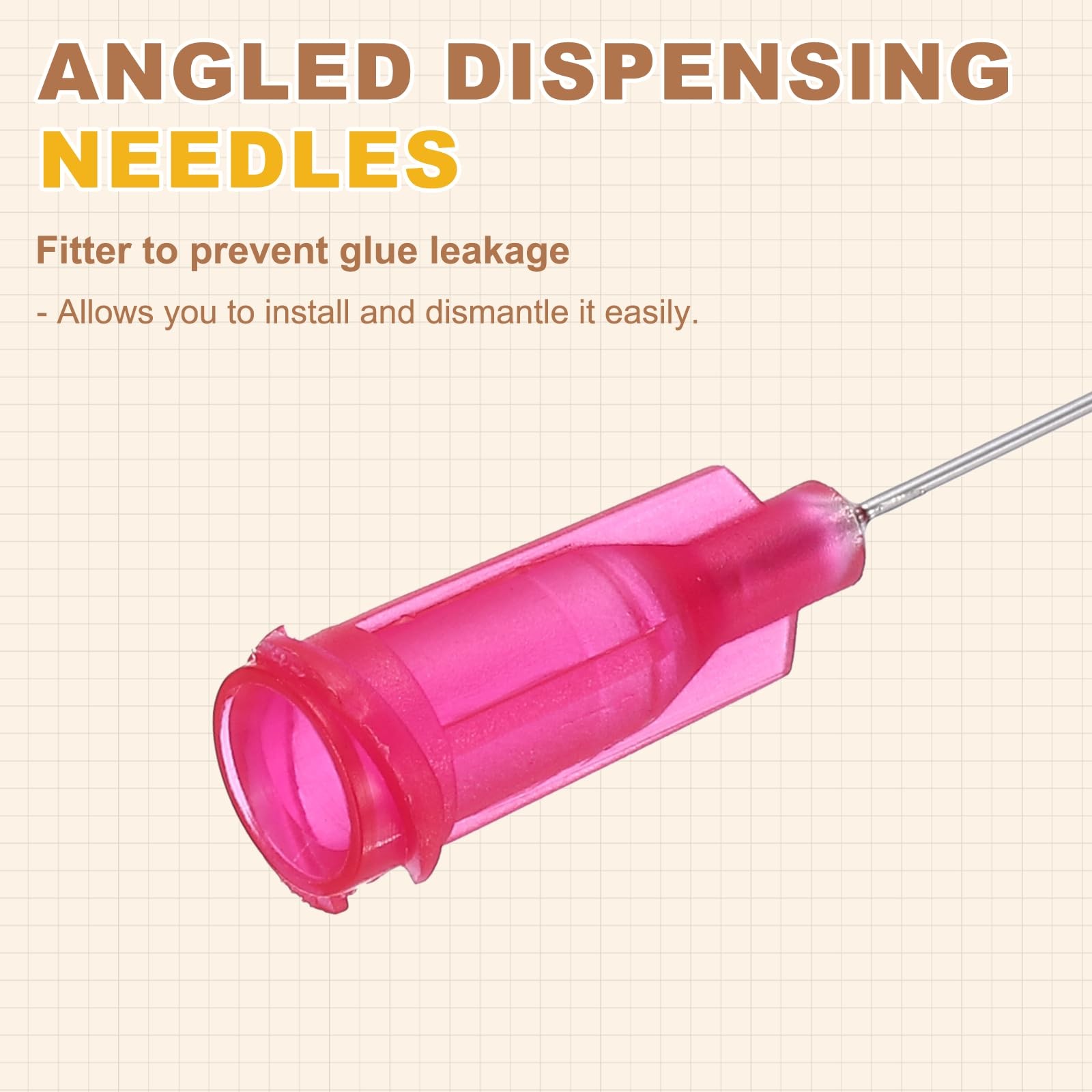 PATIKIL 25Ga Angled Dispensing Needles, 25Pcs 0.5Inch 45° Curved Industrial B…