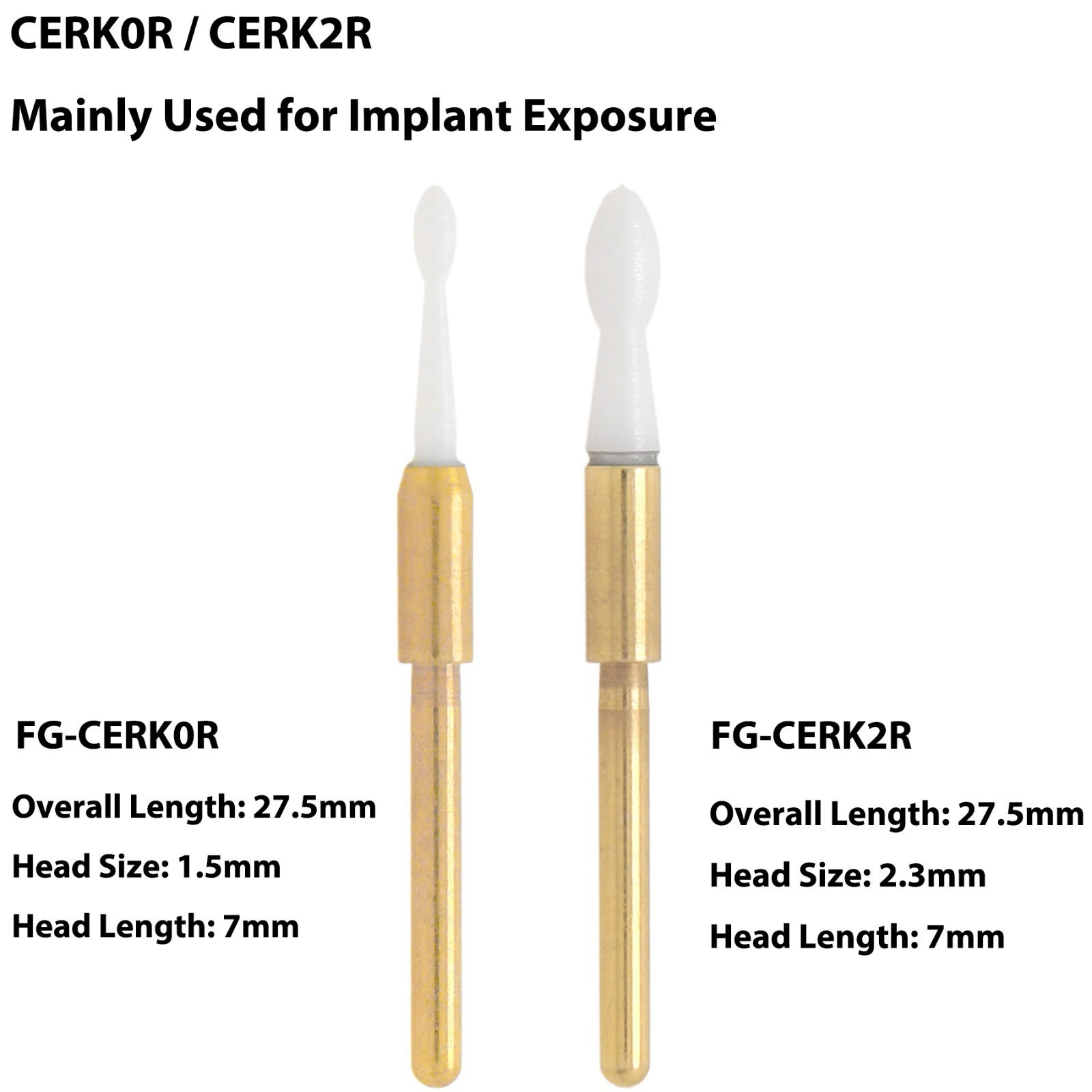 Dental Soft Tissue Trimmer Bur For Gingival Gingivectomy FG1.5mm/2.3mm
