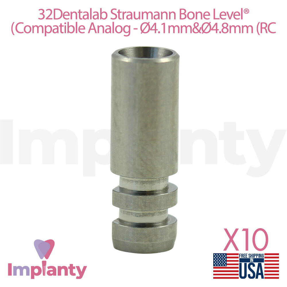 10x Dental Fixture Analog 4.1mm/4.8mm Compatible Straumann Level Dentistry Tool