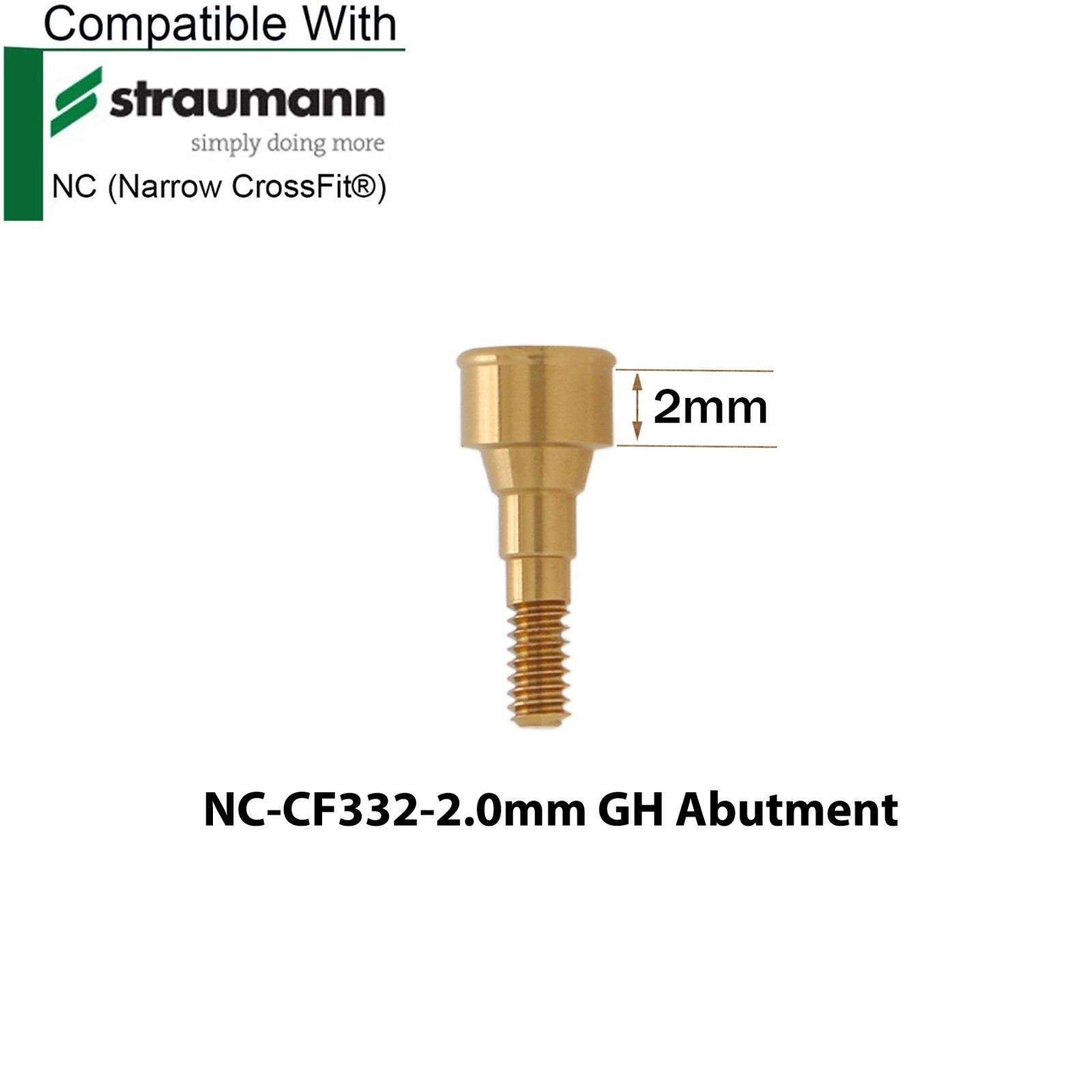 Dental Locator Abutment Compatible STRAUMANN Bone Level NC/RC & Male Caps Kit