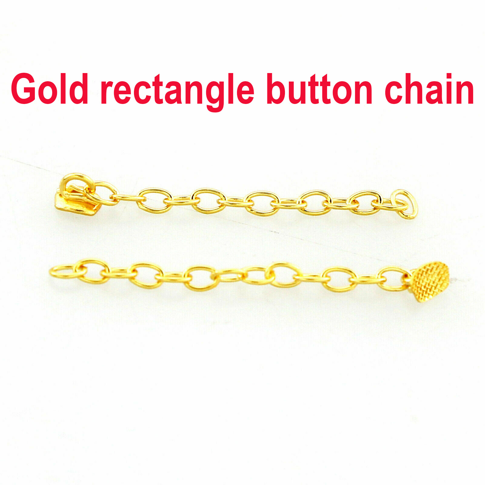 6pc Dental Ortho Gold Plated Traction Chain Lingual Button Rectangle/Round Base