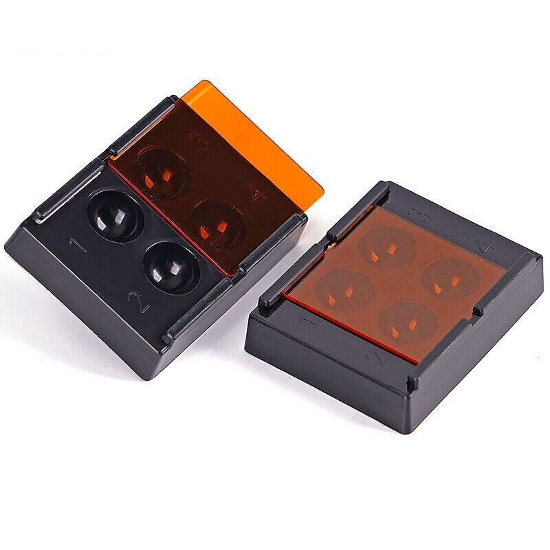 Dental Veneer Storage Box 4 Holes Teeth Patch Shading Light Organizer Tooth Case