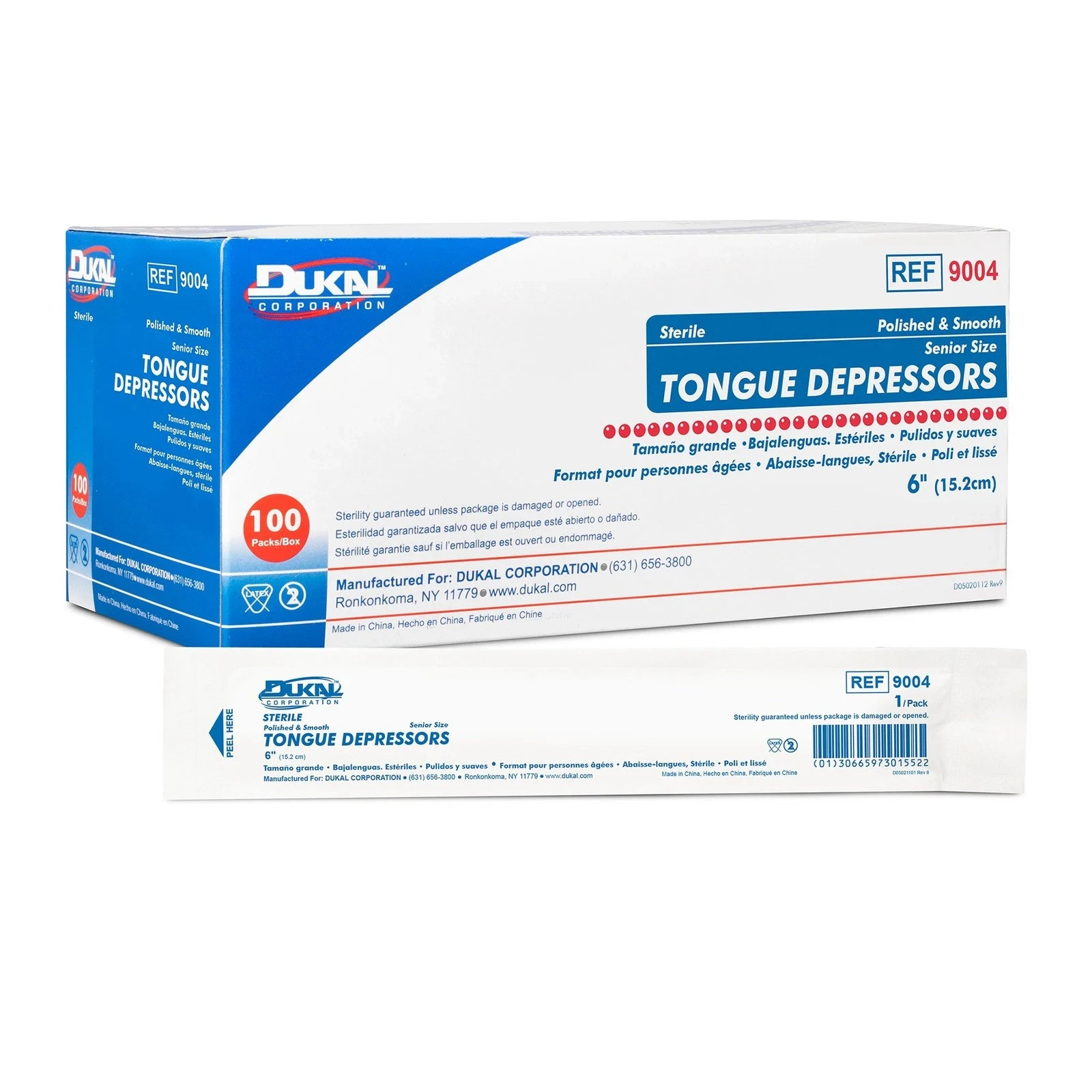 Dukal™ Individually Wrapped Tongue Depressors-Box of 100 CT – 1PK