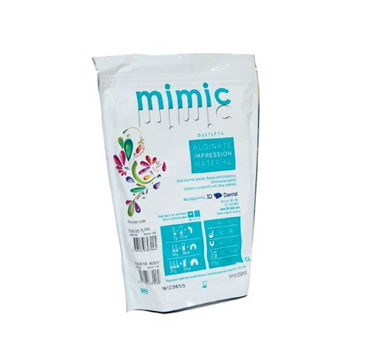 Mimic Dusless Alginate Impression Material Fast Set Mint 1 lb/bag by 3D Dental