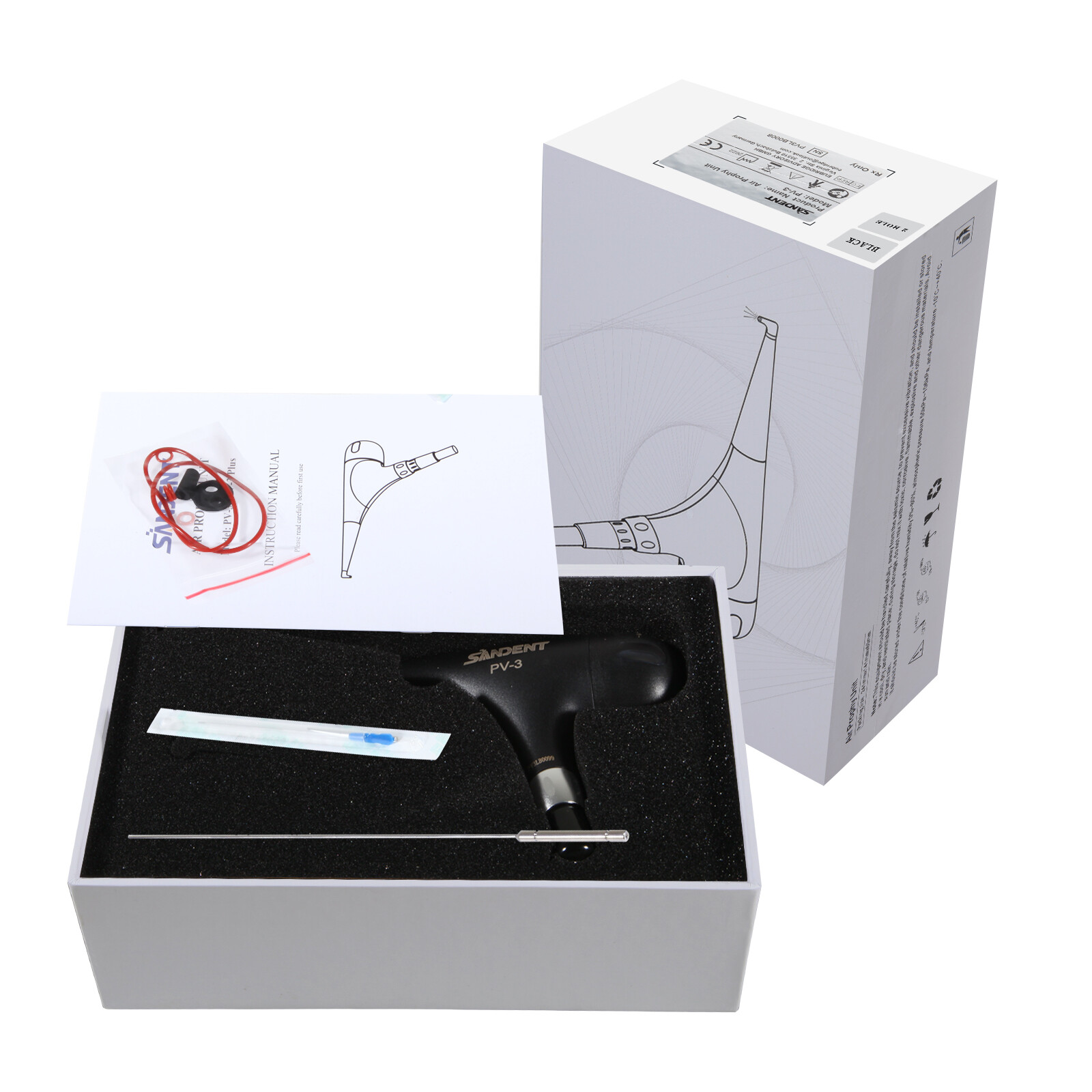 2pcs Dental 4Hole Air Prophy Flow Teeth Polishing Polisher Handpiece Hygiene PV3