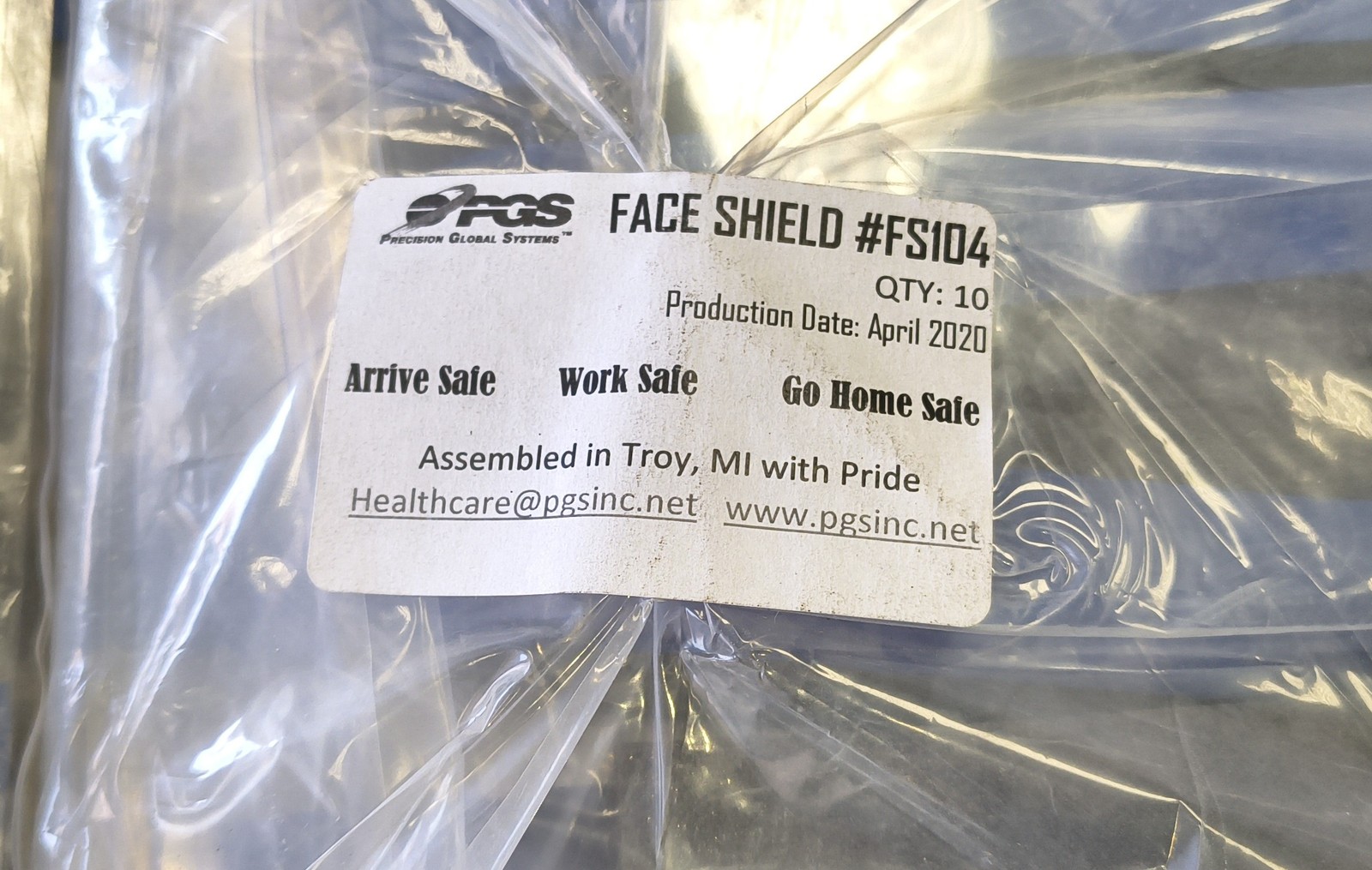 Disposable Face Shields 10 pc per pack 4 packs