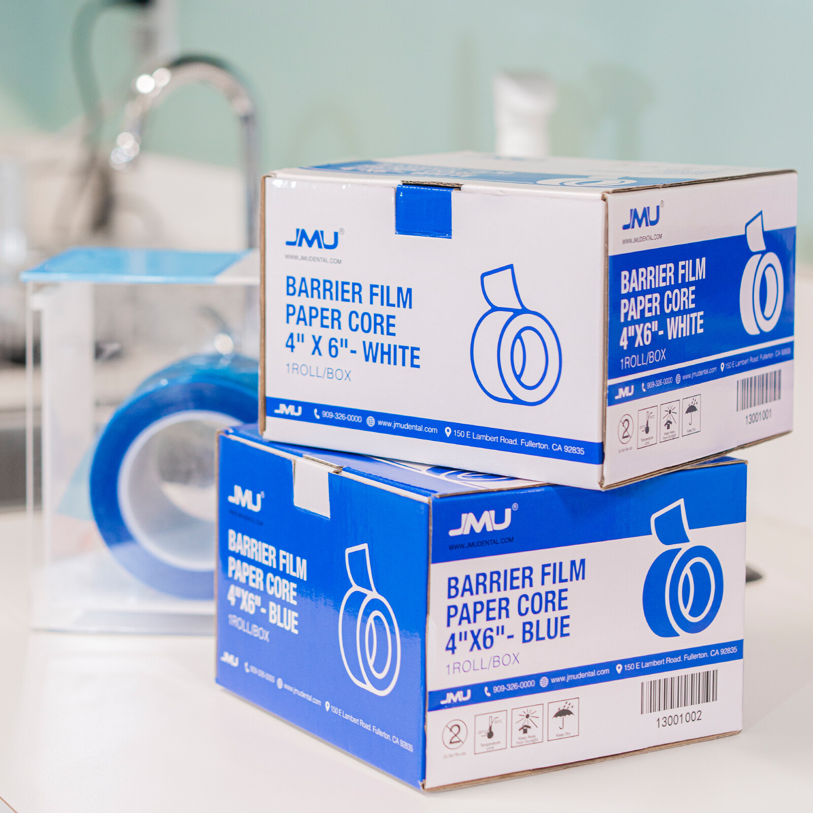 6 Rolls JMU Dental Barrier Film Medical Tape Roll Adhesive 1200 Sheets 4″x6″