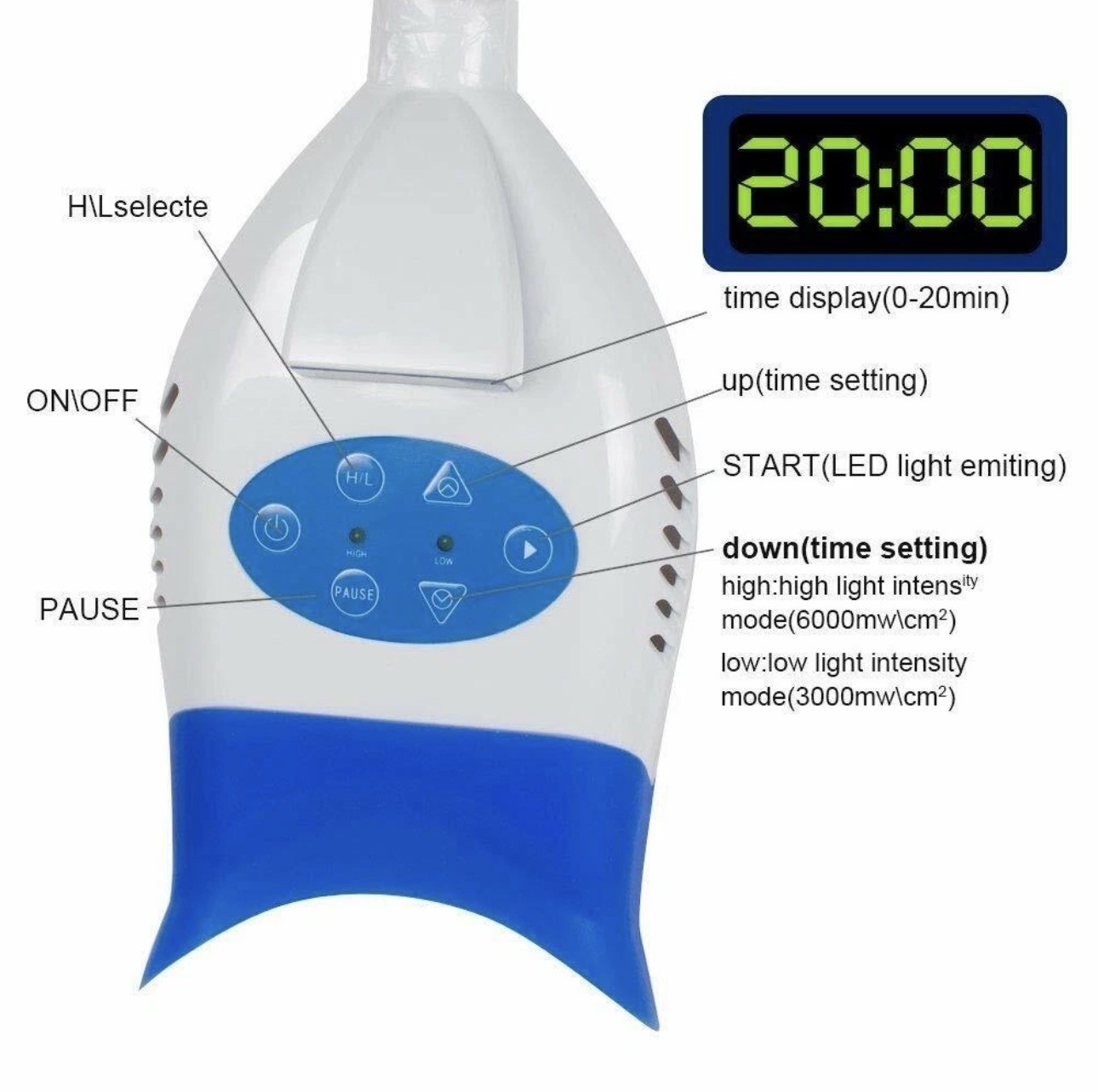 Mobile Professional Dental Teeth Whitening Lamp Machine for Dentist Spa Salon CE