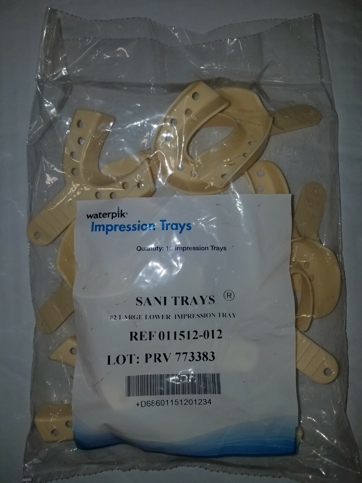 *2-Packs* WaterPik #2 Large Lower 12 Impression Sani Trays 011512-012