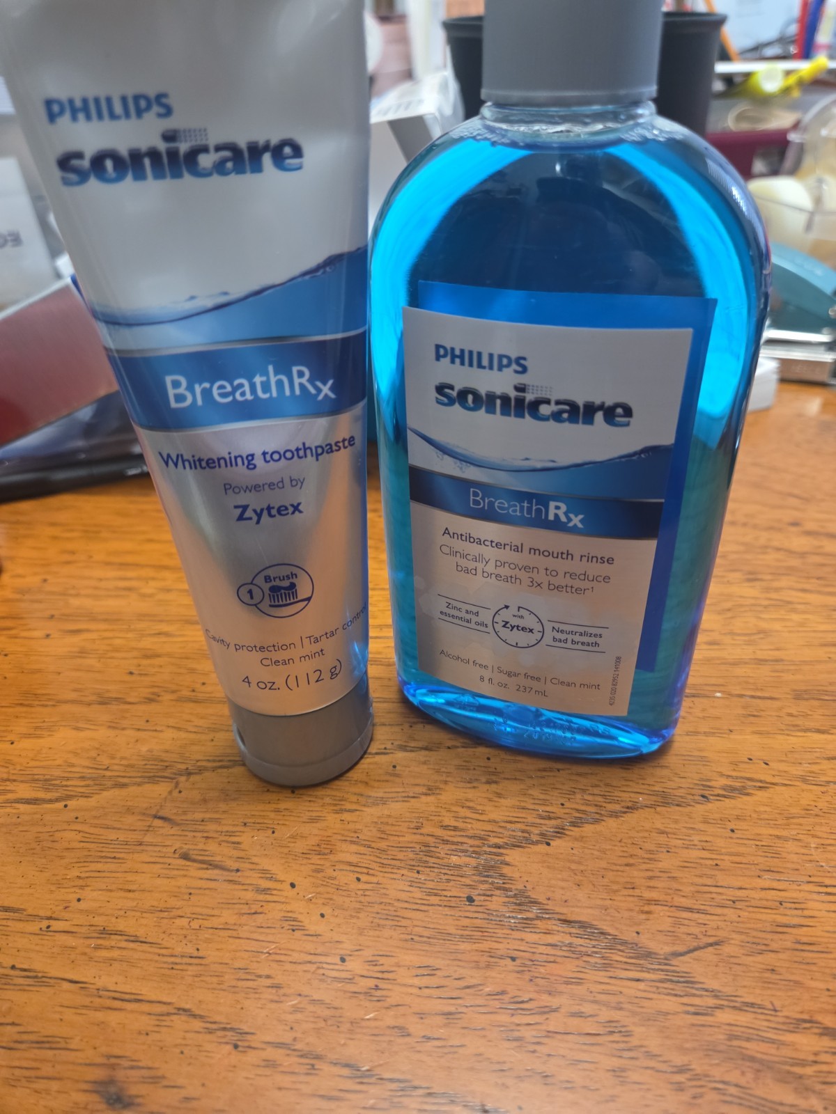 Philips Sonicare WHITENING TOOTH PASTE 4OZ + MOUTH RINSE 8OZ EXPIRED 06/2018